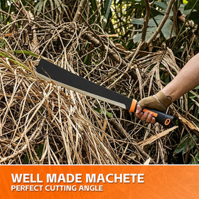 ZOOM.LZ Brush-Clearing Machete Heavy-Duty handles dense brush efficiently.