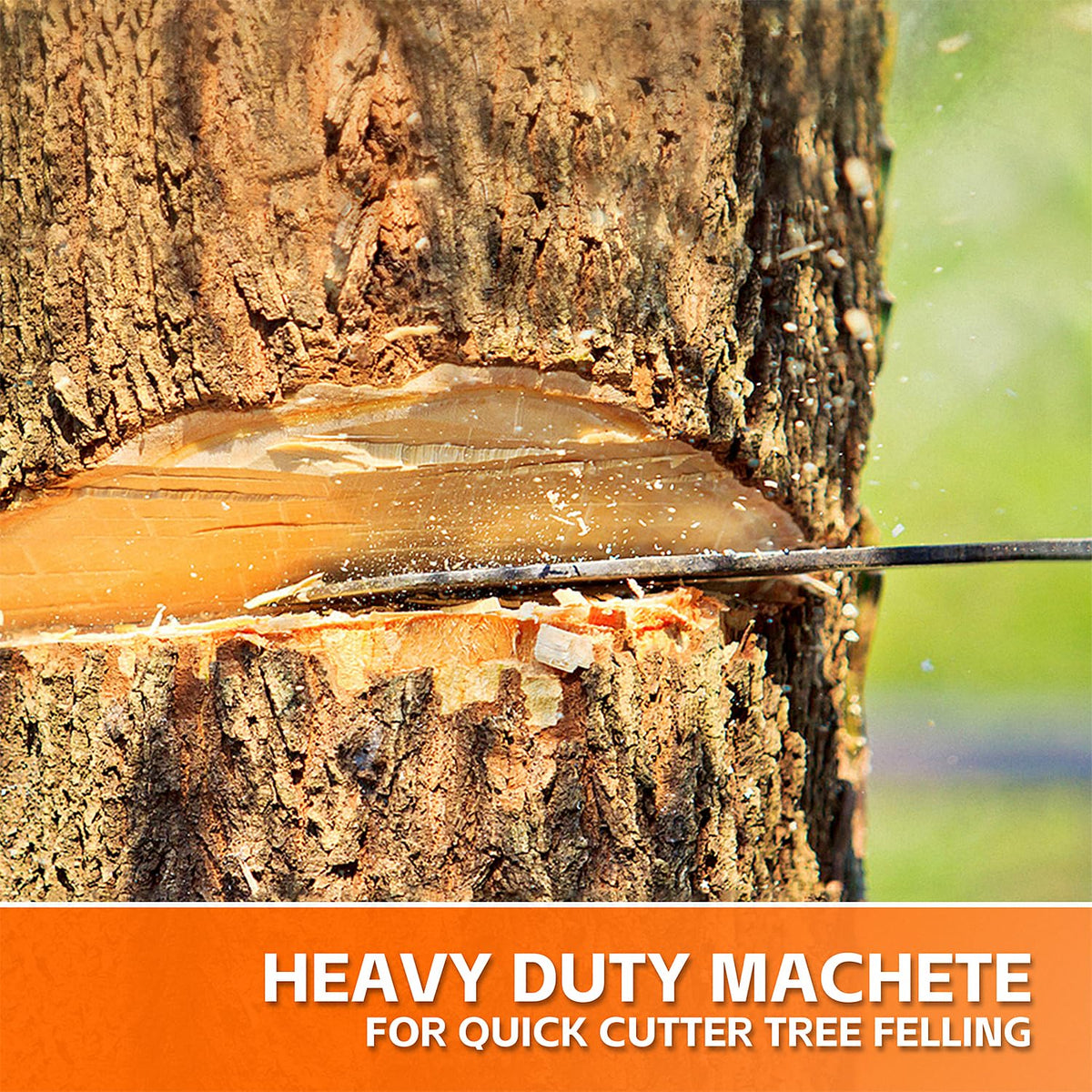 ZOOM.LZ Bushcraft Billhook Machete grip rubberized for comfort and control.