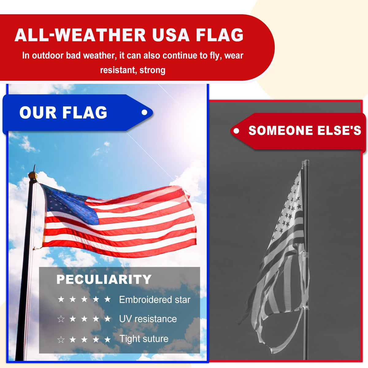 ZoYaone flag mounted on porch or flagpole for versatile display