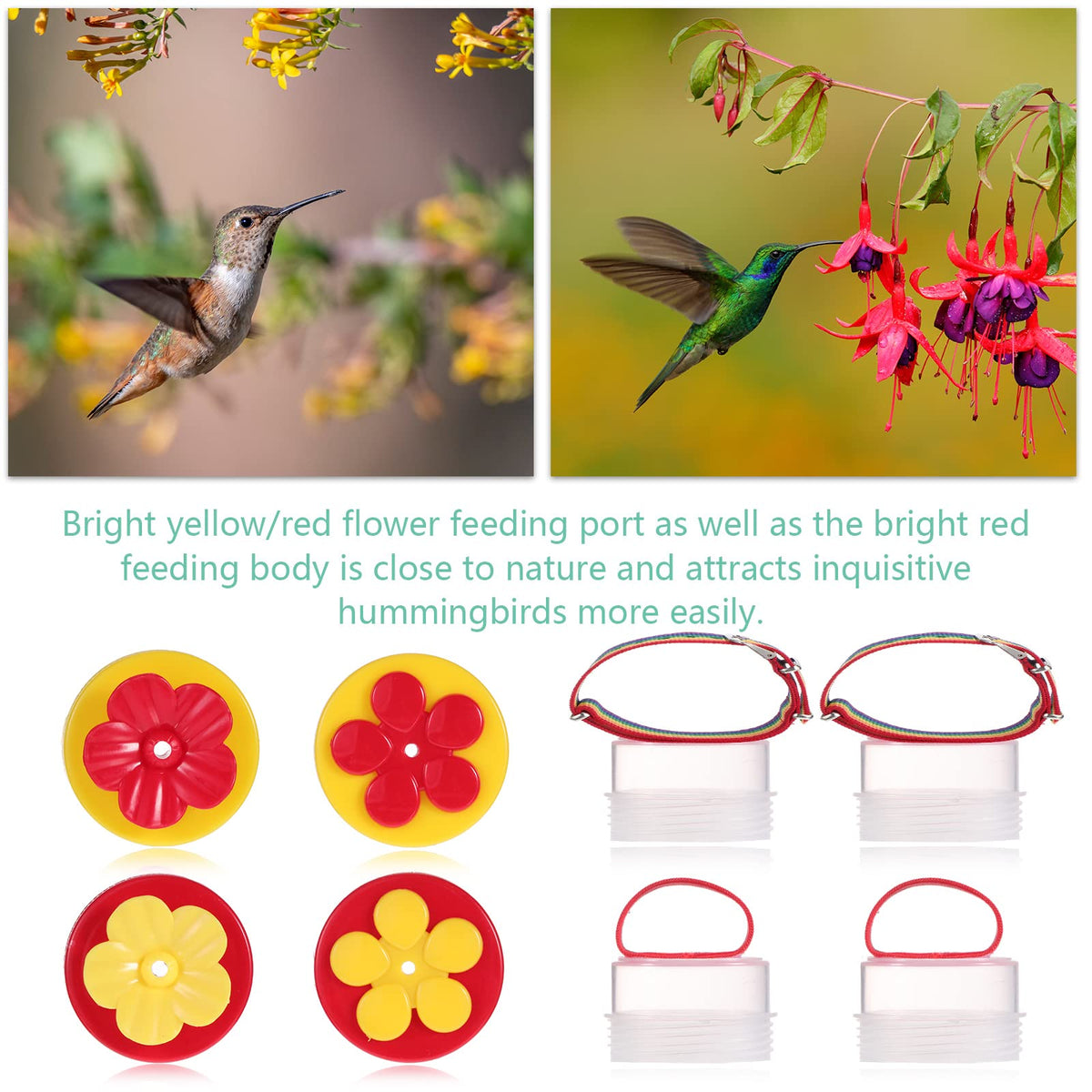 Zopeal outdoor garden hummingbird feeder for backyard viewing
