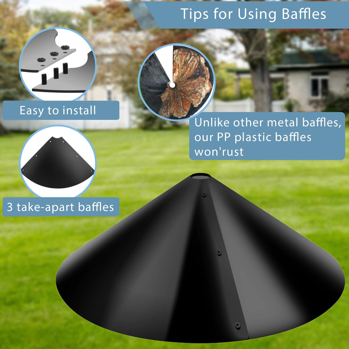 Zopkrts Wide 16-inch coverage deters outdoor intruders