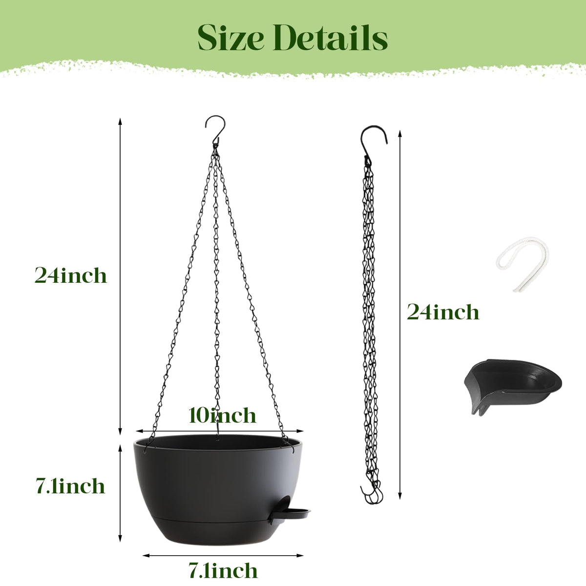 Zople heavy-duty adjustable hanging chain ready for porch patio or indoor display