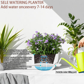 Zople 12-inch hanging planter close-up showcases sturdy construction.