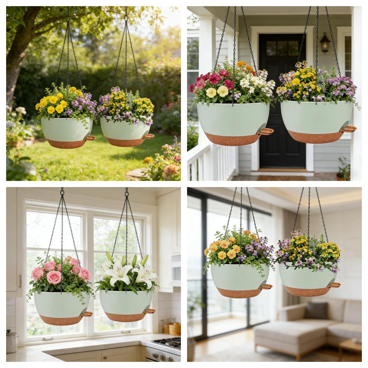 Zople patented self-watering system with water dispenser simplifies refilling and care.
