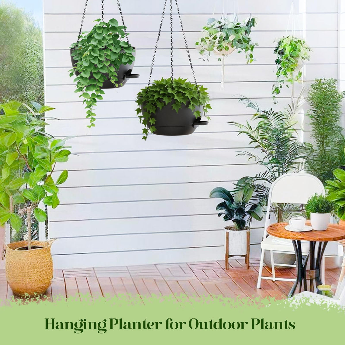 Zople planters outdoors and indoors show versatile use and durability