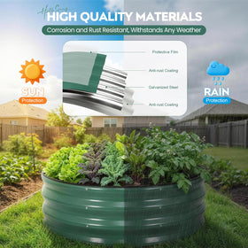 ZORMY open-bottom garden bed demonstrates drainage-friendly design.