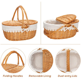 ZORMY durable natural wicker offers long-lasting use for many outings.