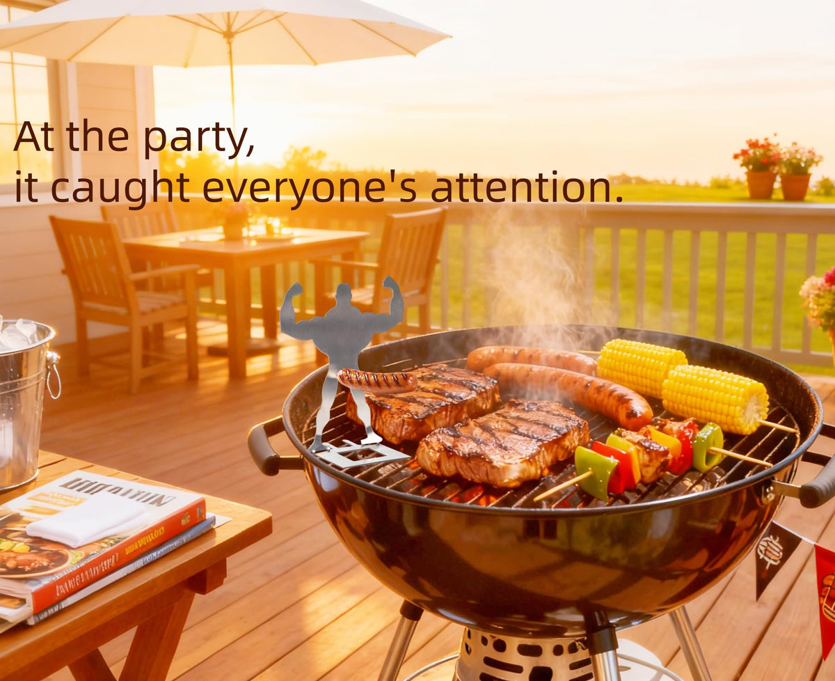 Zorythm sausage and corn holder provides stable support