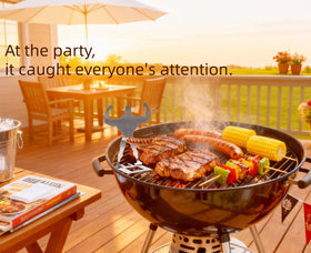 Zorythm sausage and corn holder provides stable support