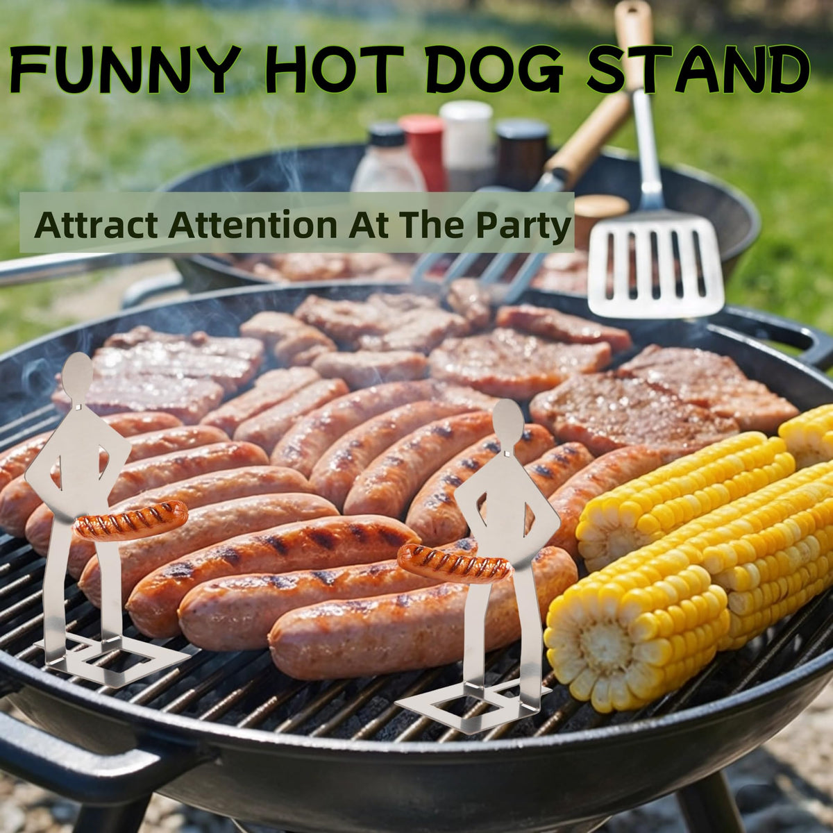 Zorythm sausage stand BBQ rack for easy grilling