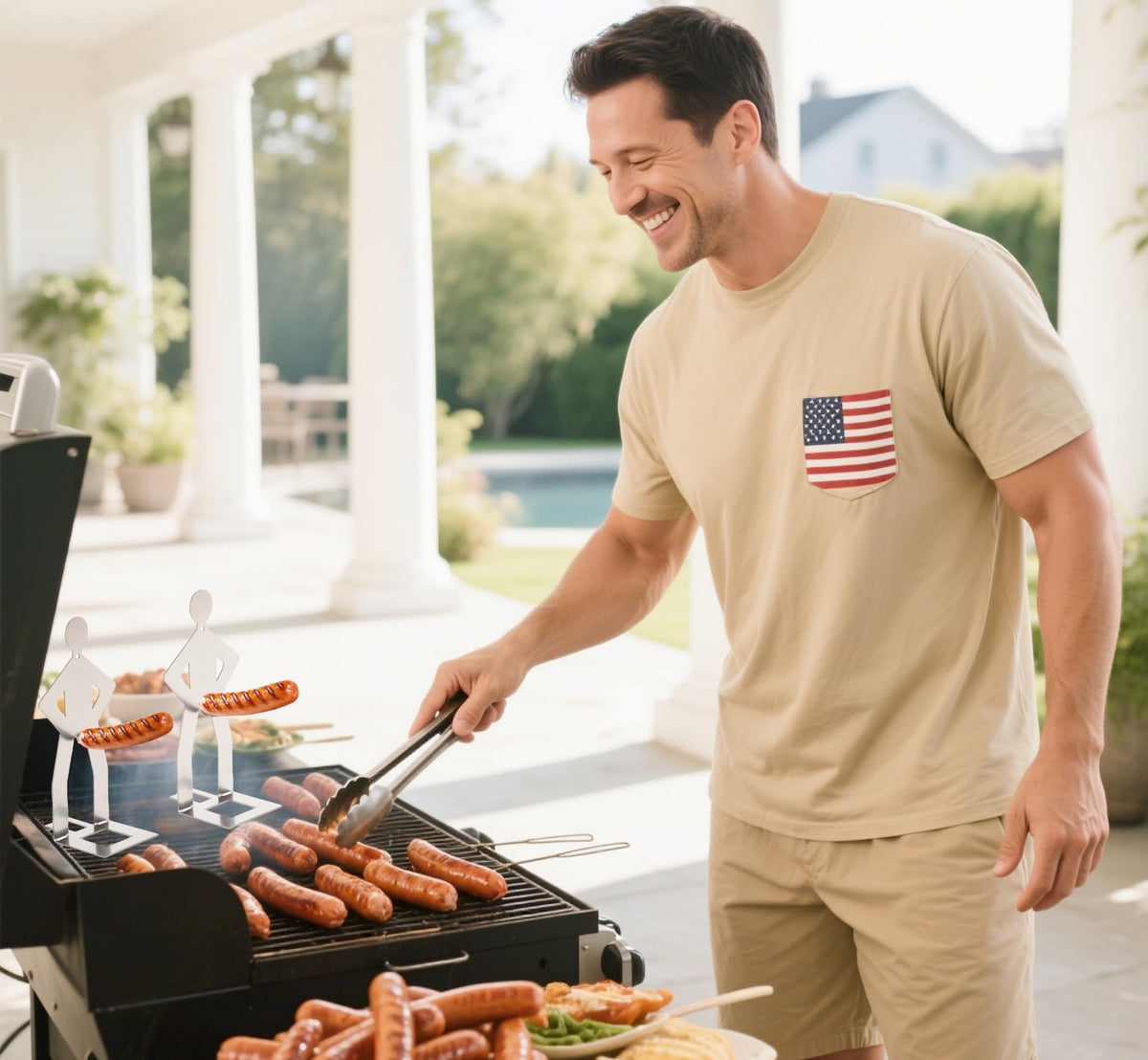 Zorythm stainless steel hot dog stand for durable outdoor cooking