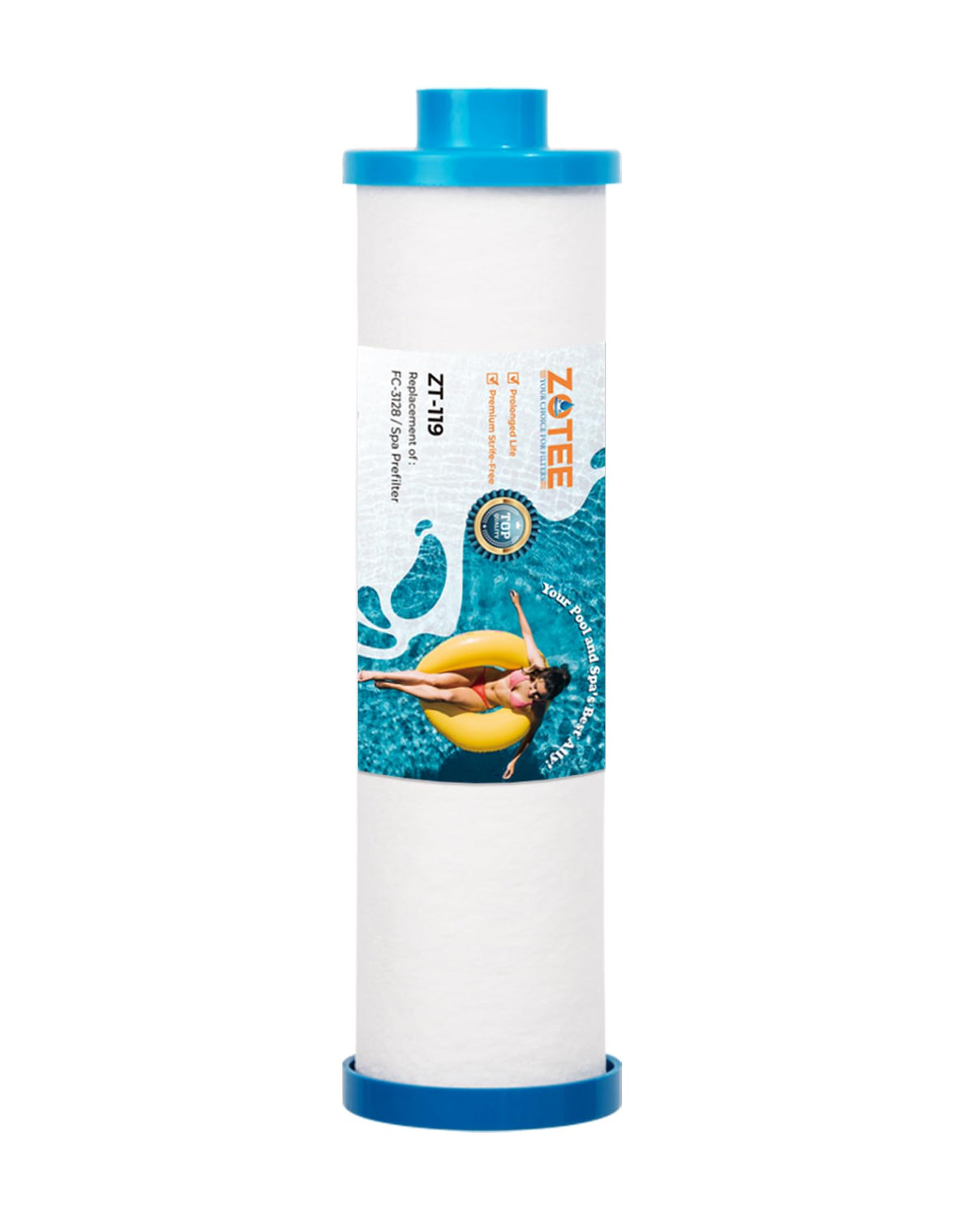 ZOTEE Filbur FC-3128 spa filter with hose adapter for easy water maintenance.