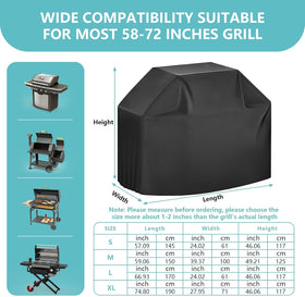 Close-up of ZOTUEN grill cover fabric highlighting durable material