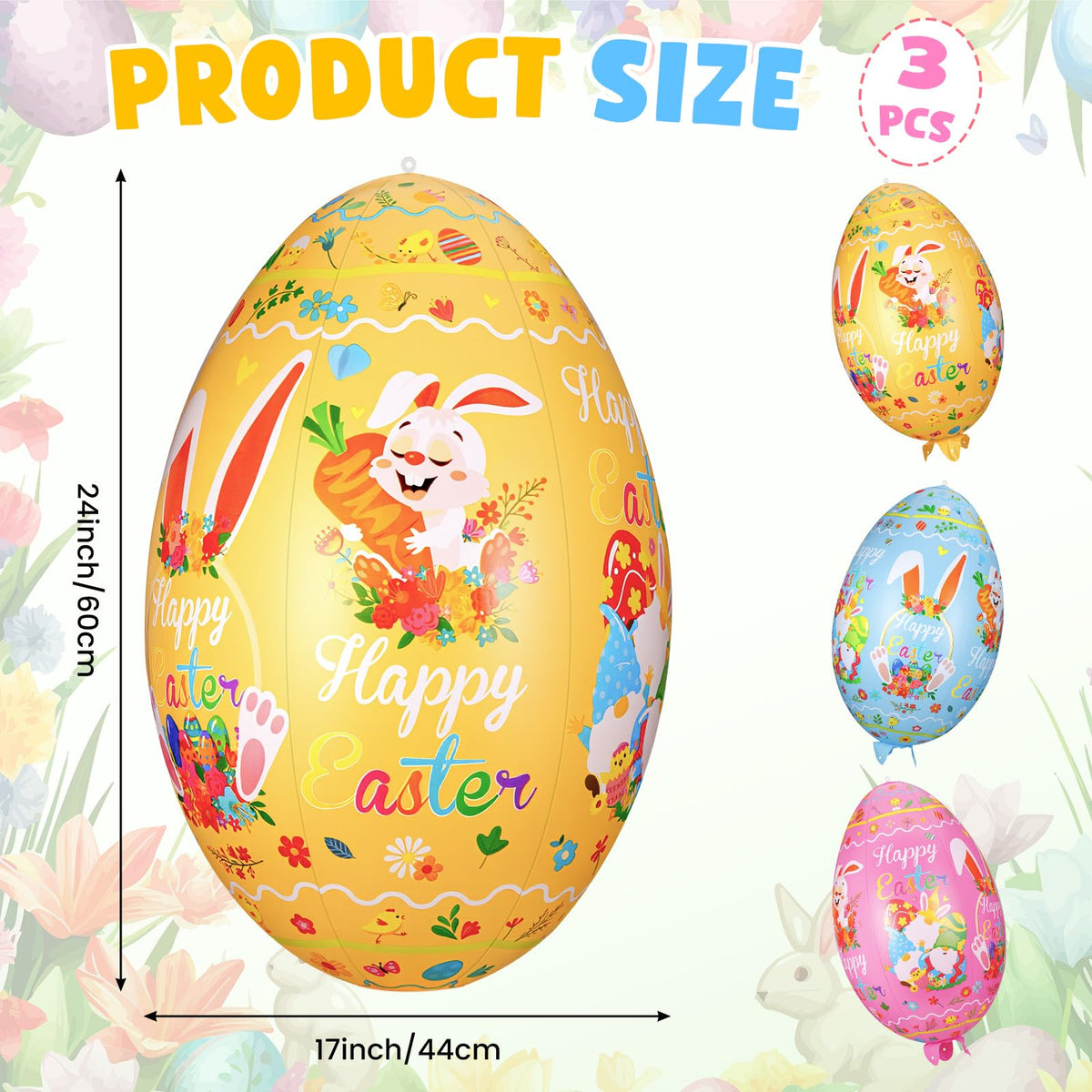 Zourglow giant blue Easter egg inflates quickly for outdoor party backdrop