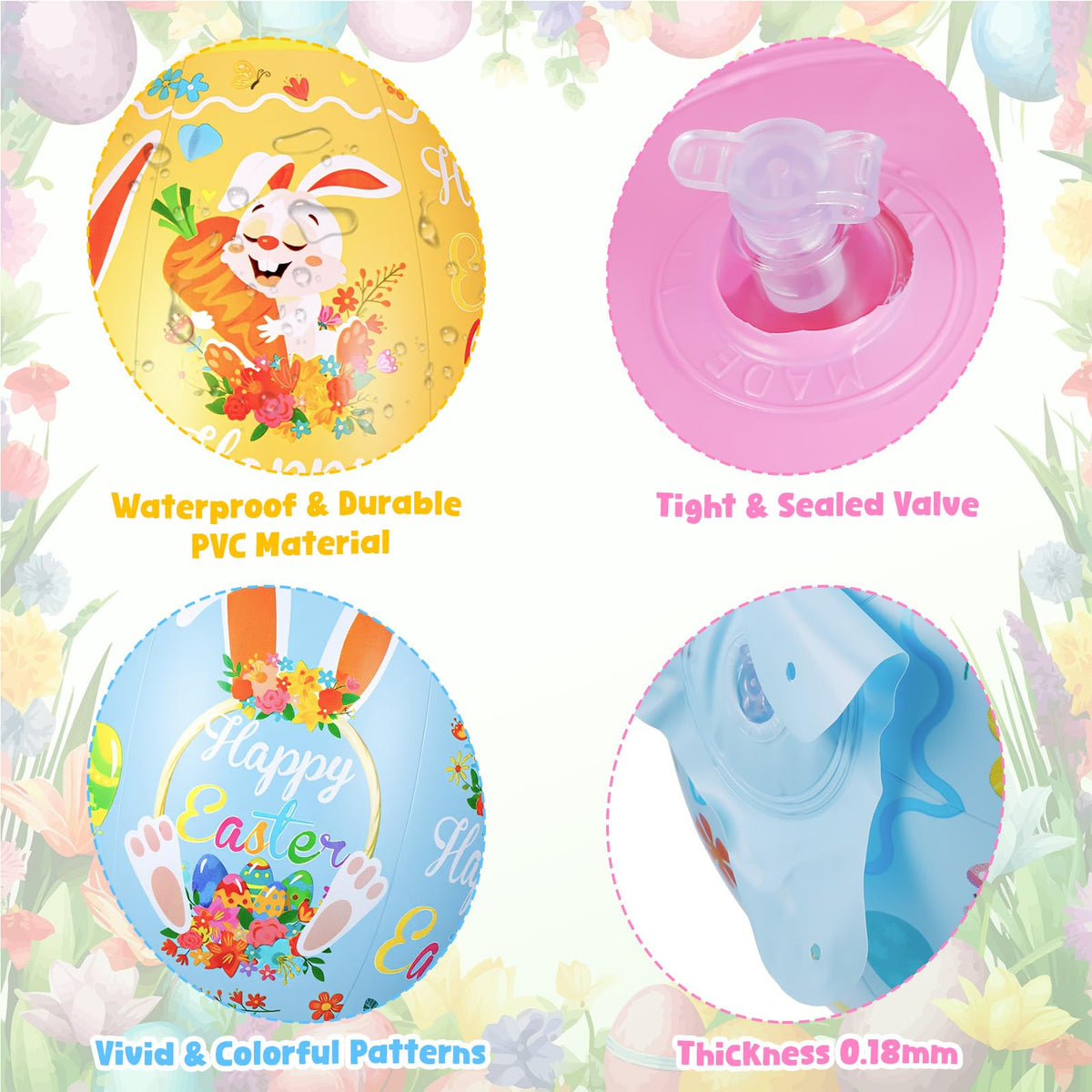 Zourglow giant yellow Easter egg inflates quickly for colorful spring display