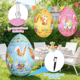 Zourglow inflatable Easter egg outdoor display showcased on a lawn