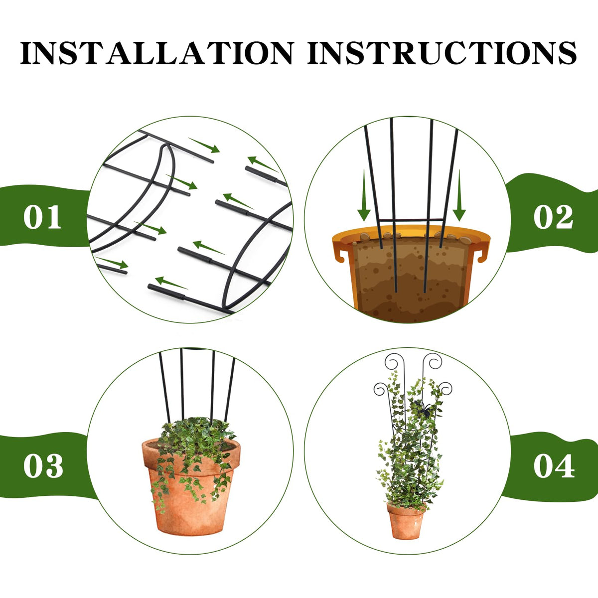 ZOUTOG trellis setup demonstrates tool-free 10-second installation.