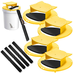ZOVENCHI mouse trap bucket lid close-up showing humane catch-and-release design