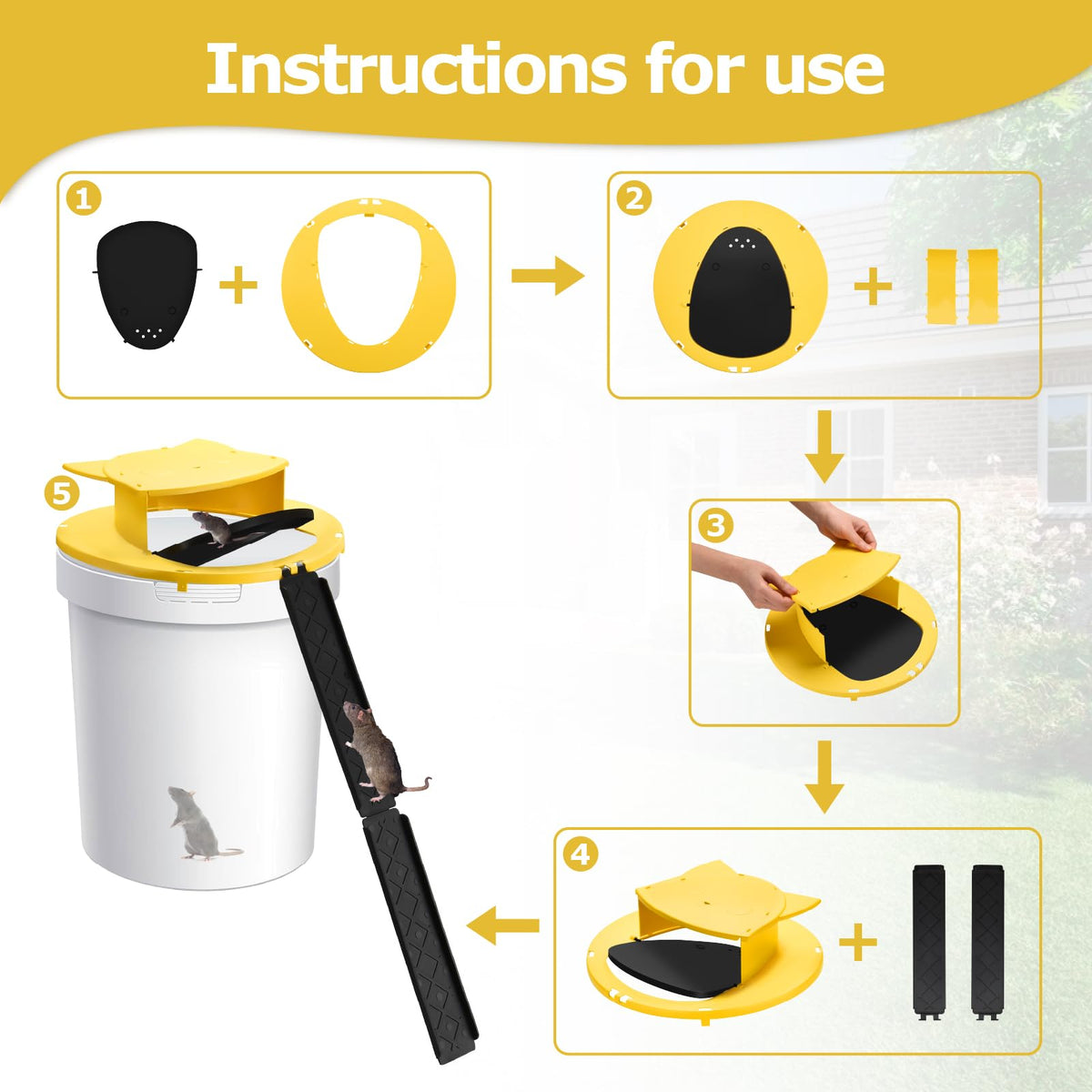 ZOVENCHI reusable bucket lid with simple cleaning after use
