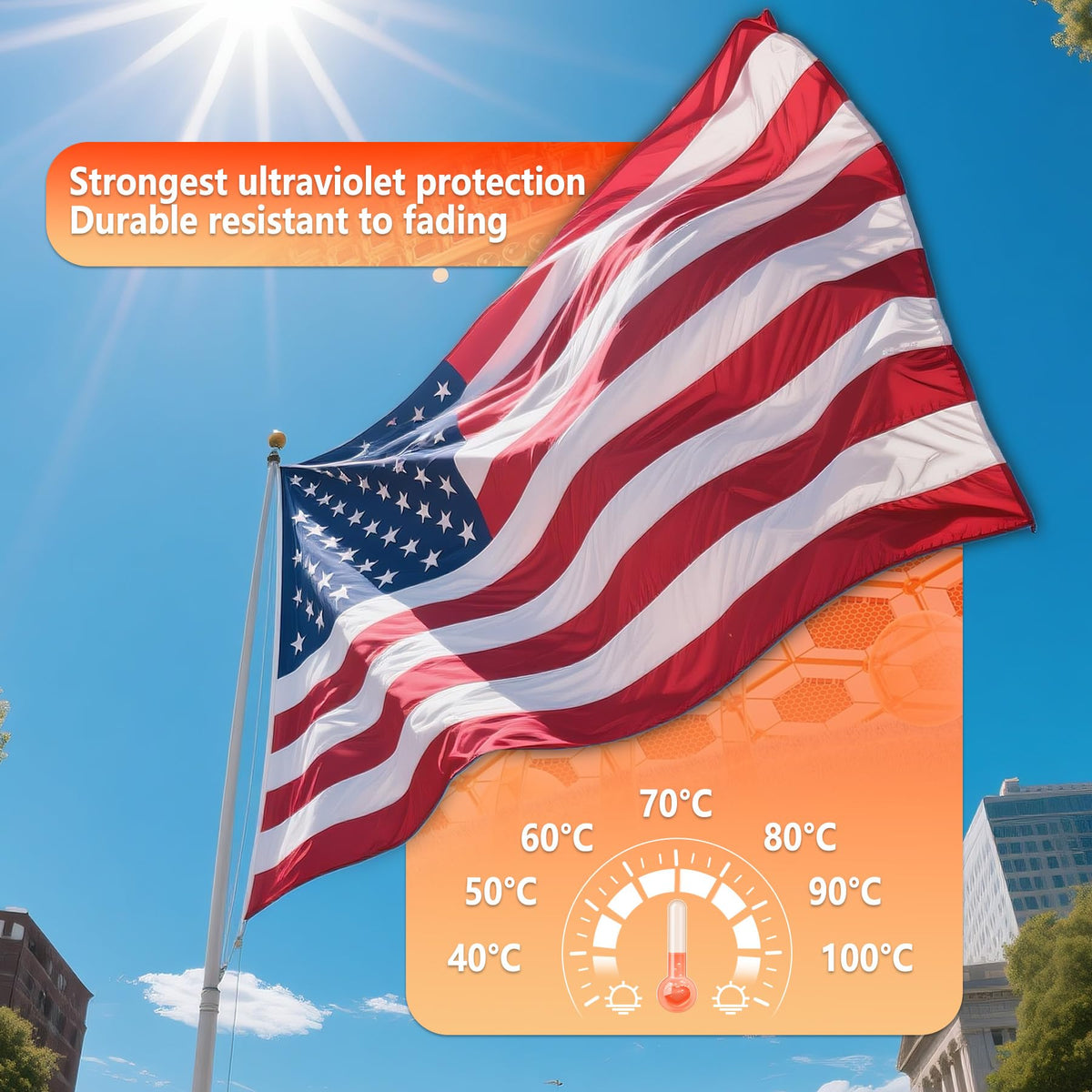ZoYaone outdoor flag with heavy-duty construction for long-lasting use.