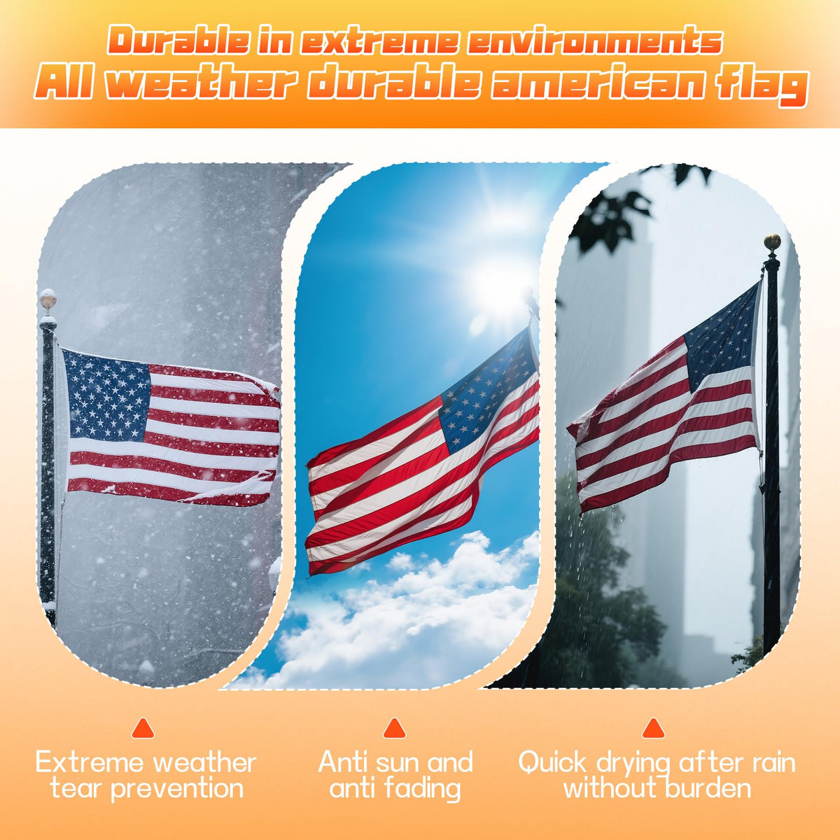 ZoYaone flag features waterproof coating and UV protection.