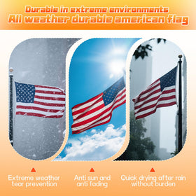 ZoYaone flag features waterproof coating and UV protection.