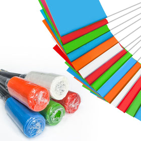 Zozen marking flags orange set—high visibility for lawn and irrigation layouts.