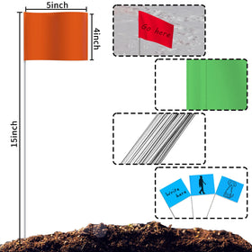 Zozen marking flags red set—visible indicators for surveying and construction.