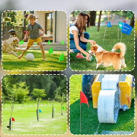 Zozen yard marking flags used in surveys and pet training with clear visibility.