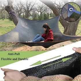 ZOZIJIU shade cloth with aluminum grommets at the edges for easy hanging.