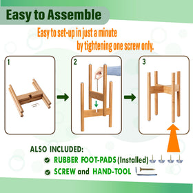 ZPirates bamboo construction ensures sturdy support with a natural, durable finish.