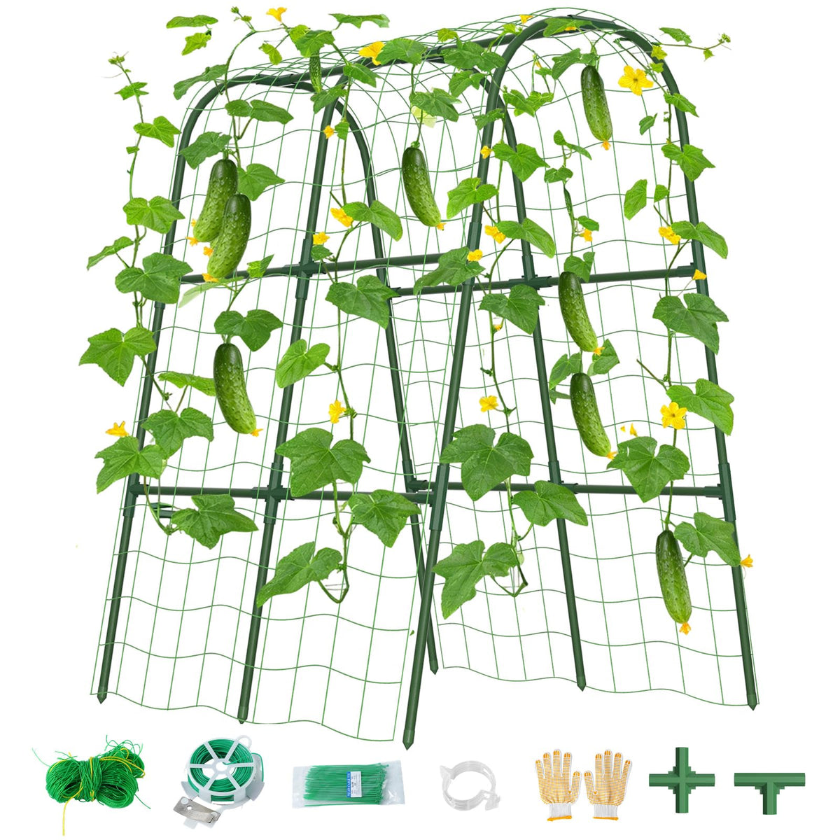 ZPMOCKAQ cucumber trellis U frame arch supports climbing plants clearly