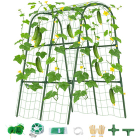 ZPMOCKAQ cucumber trellis U frame arch supports climbing plants clearly