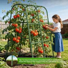 ZPMOCKAQ supports cucumbers beans and peas with arch trellis