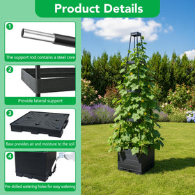 ZPMOCKAQ self-watering tomato planter with 2L reservoir for steady moisture.