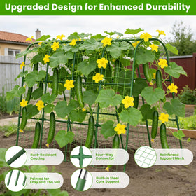 ZPMOCKAQ stainless-steel core trellis resists rust for long-lasting garden use.