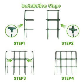 ZPMOCKAQ trellis netting adds climbing area for vigorous plants.