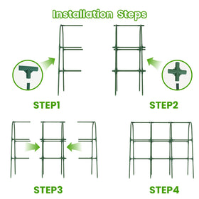 Twist ties included for securing plant stems and netting