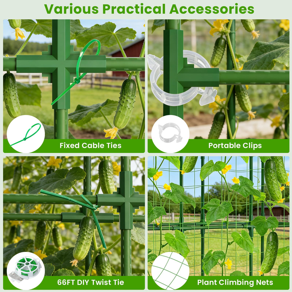 ZPMOCKAQ versatile trellis supports cucumbers, zucchini, beans and more