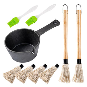ZQDFLME BBQ mop brush set full package for versatile grilling and value.