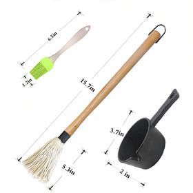 ZQDFLME hanging iron-ring design keeps tools organized after grilling.