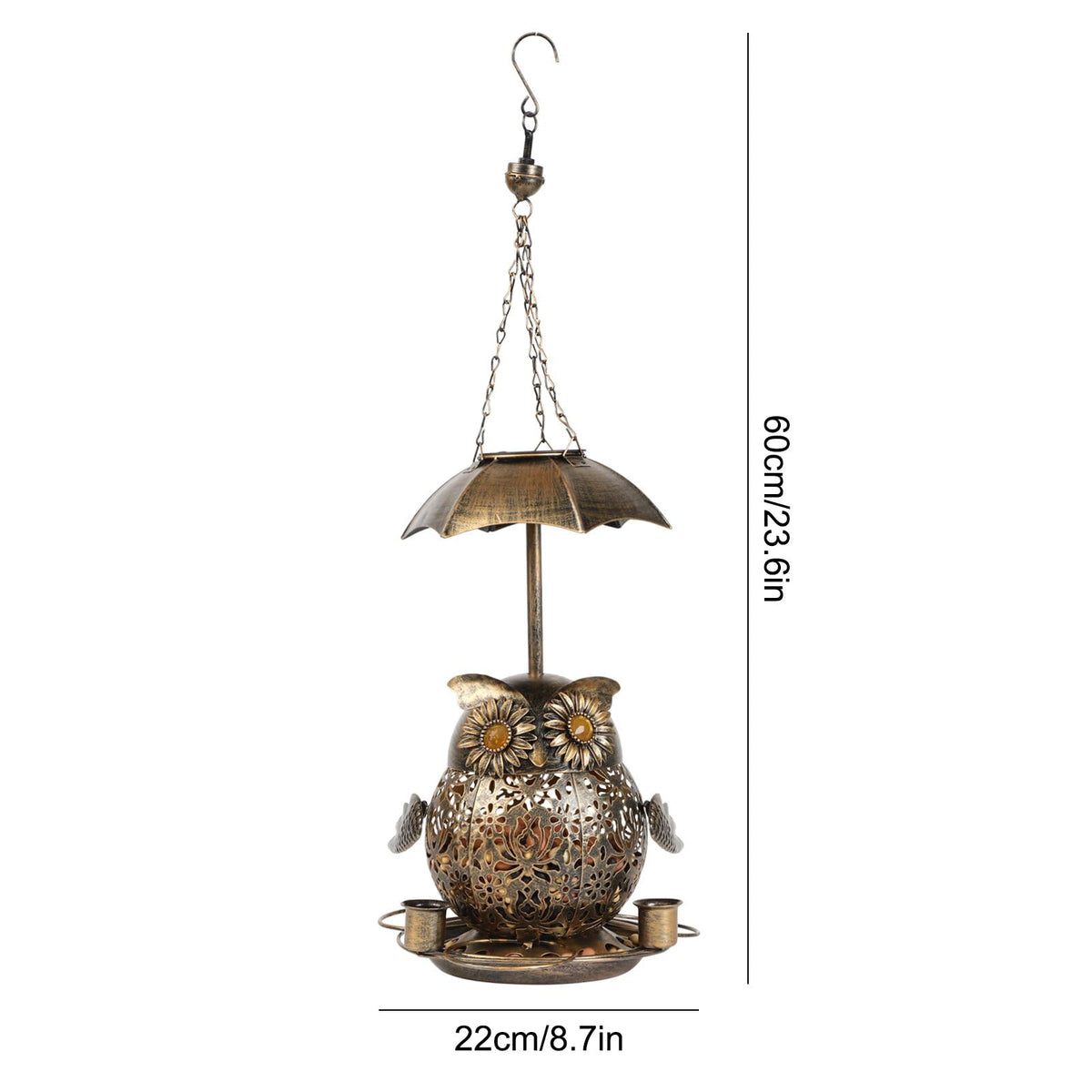 ZQMHJT solar bird feeder with 14-hole base supports many birds.