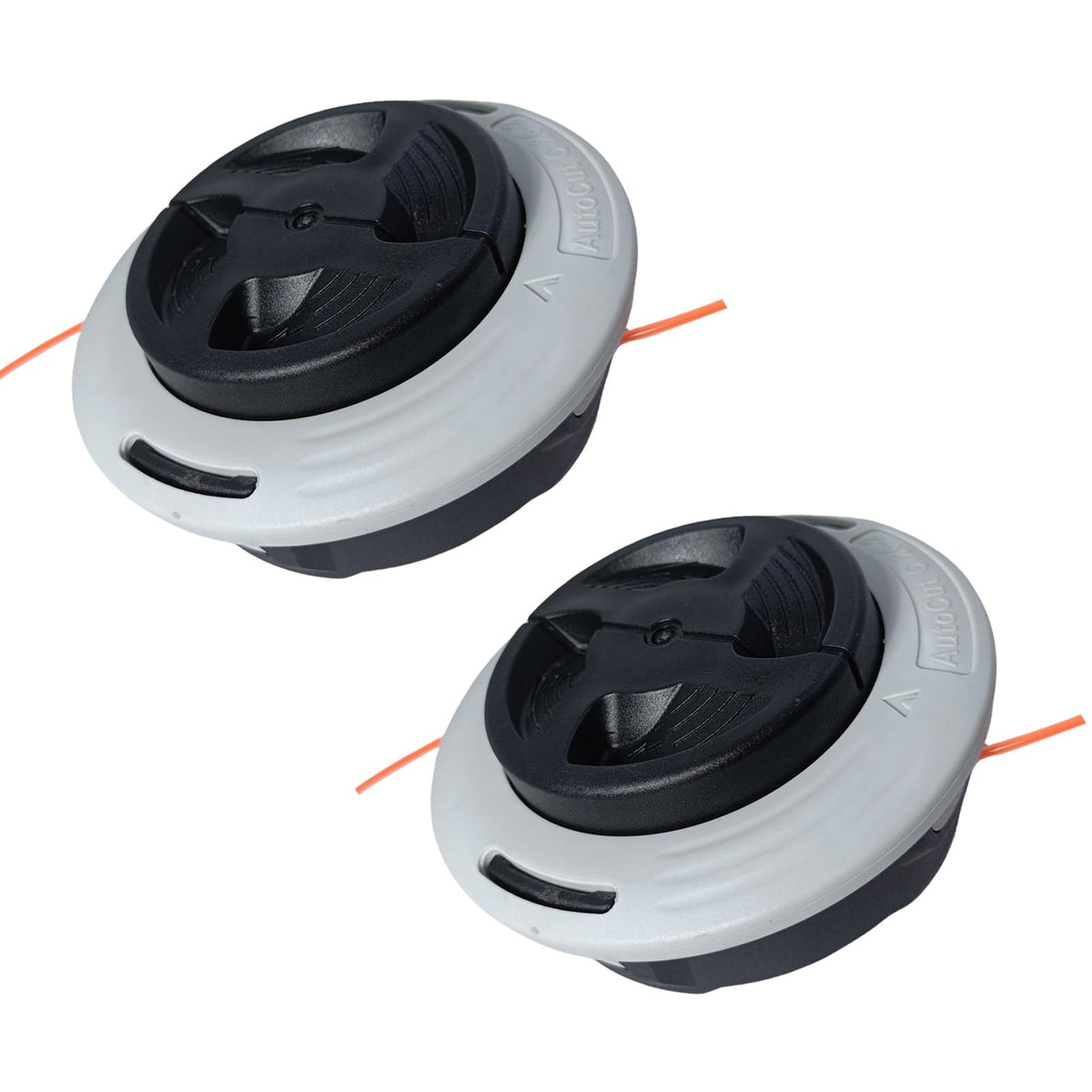 Zqqalitize C26-2 dual-line trimmer head front view for quick line replacement and mowing efficiency.