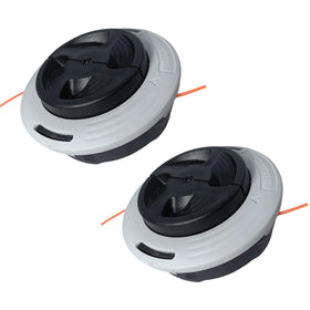 Zqqalitize C26-2 dual-line trimmer head front view for quick line replacement and mowing efficiency.