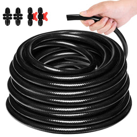 Zquilabon half-inch drip tubing 50ft, ideal mainline for garden irrigation.