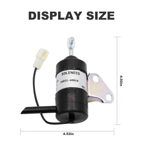 Zreneyfex 12V fuel shut-off solenoid front view; compact and precise fit