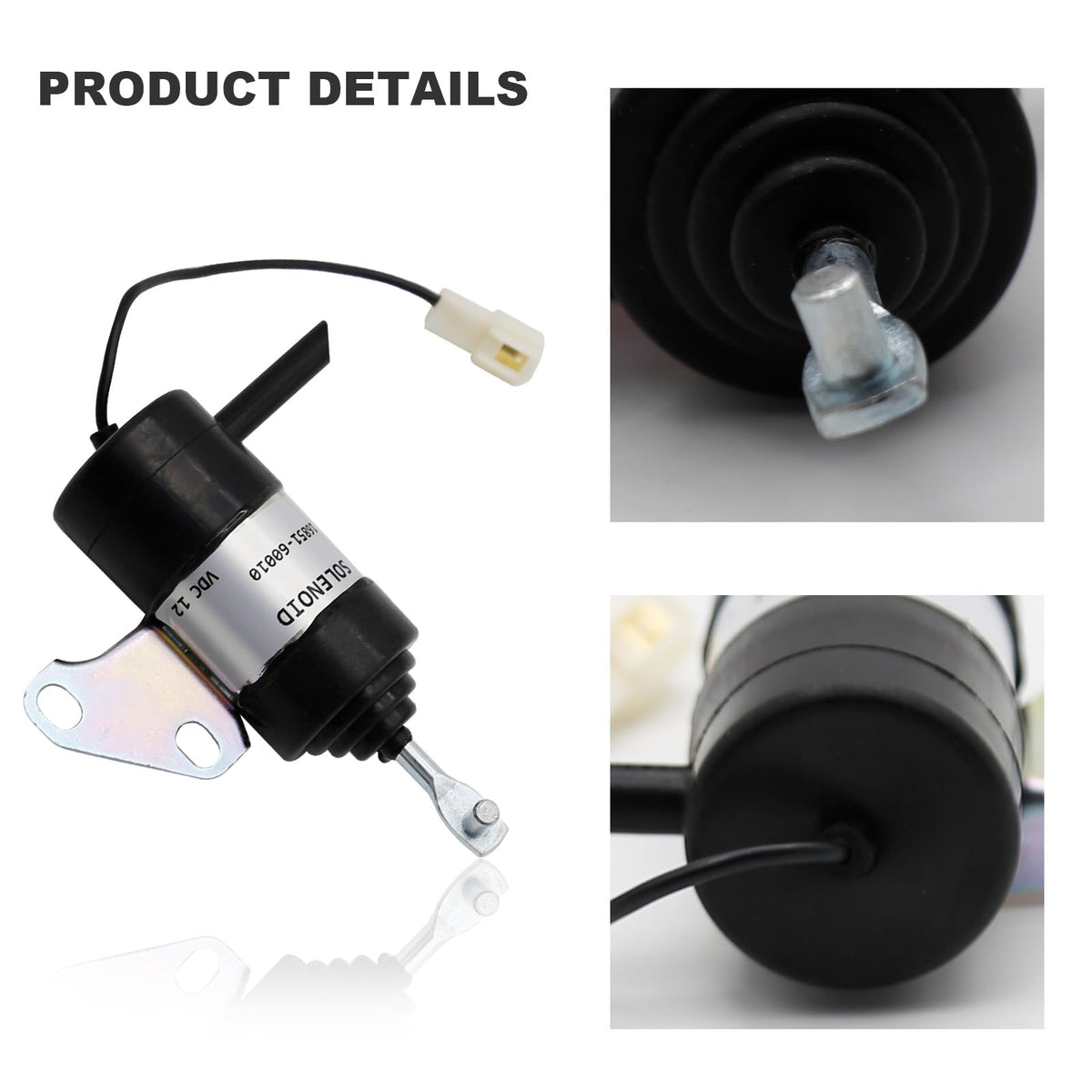 Zreneyfex 12V solenoid 3-pin connector; quick plug-and-go setup