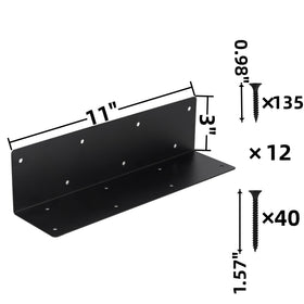 ZSHIGANMA corner bracket with screws ensures quick, secure assembly of wooden planters.