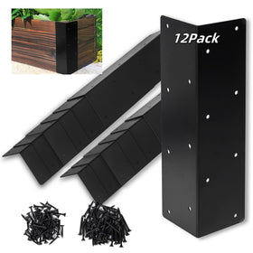ZSHIGANMA raised-bed corner bracket in matte black for durable garden bed corners.