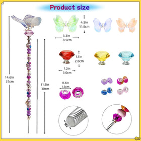 ZSlactp butterflies and beads ready for DIY fairy wand decoration